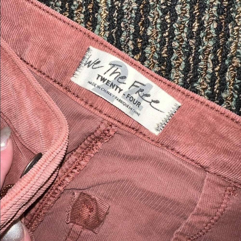 Free People Mauve corduroy flared pants